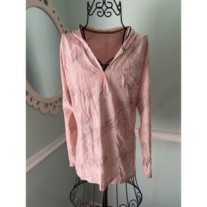 SMARTWOOL Merino 150 Wool Pattern Hoody Long Sleeve Shirt Top Pink Small Base